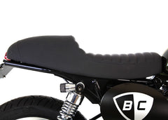 British Customs Cafe Racer Seat with and without Optional Integrated Lucas Taillight