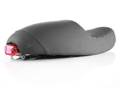 British Customs Cafe Racer Seat with and without Optional Integrated Lucas Taillight